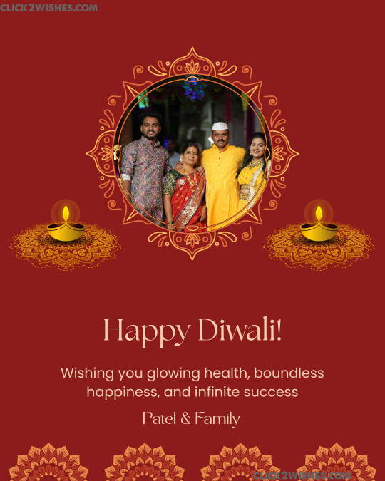 Happy Diwali Photo Frame – Add Photo, Name & Custom Wishes for Festive Greetings