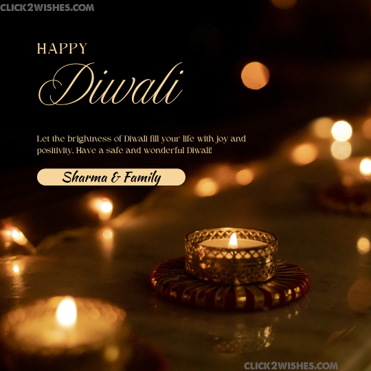 Diwali Photo Frame with Custom Text – Design Personalized Happy Diwali Wishes Online