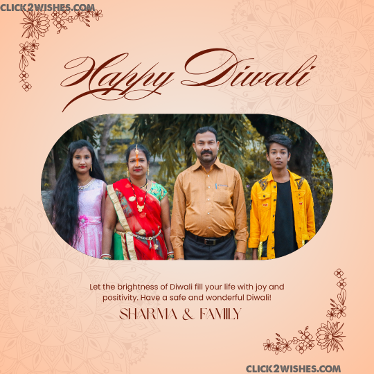 Happy Diwali Photo Frame Maker – Add Your Photo & Write Custom Festival Message